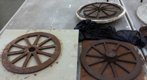 paperclay wheel casts in progress