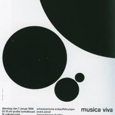 Josef MÃ¼ller-Brockmann, 'Musica Viva', 1958, poster