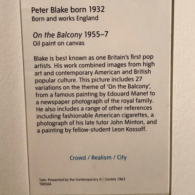 Tate Liverpool Gallery Label