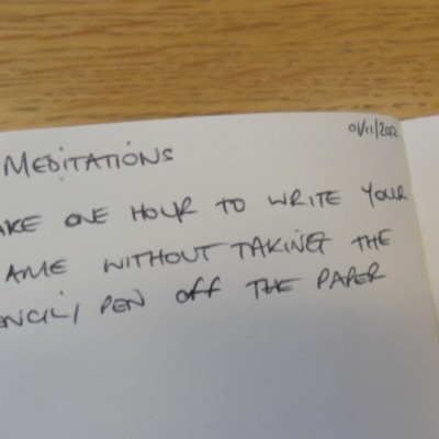 Written Meditation exercise