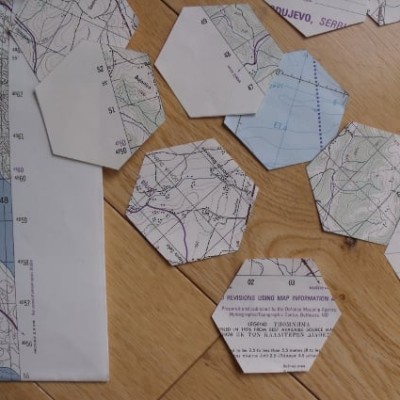 Hexagon templates from old military maps
