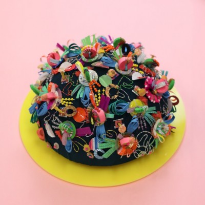 6. JessicaGrady_JewelAnemone(credit Proud Fox Creative) - textile sculpture including mixed media, wire, sliced foam sequins, painted washers, dyed nylon washers, waste plastics and hand embroidery - 30cm diameter .jpg