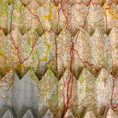 Folded Maps - Globe Gallery Exhibition